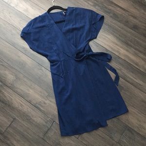 3 for 1 - NWT Paris Sunday wrap dress, navy blue